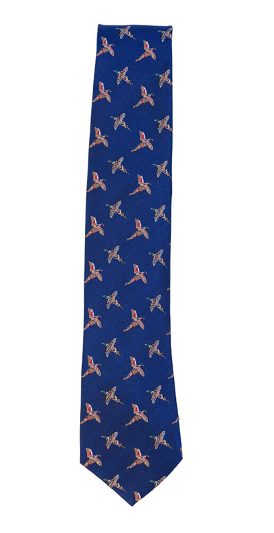 Bonart Silk Pheasant Tie - Navy